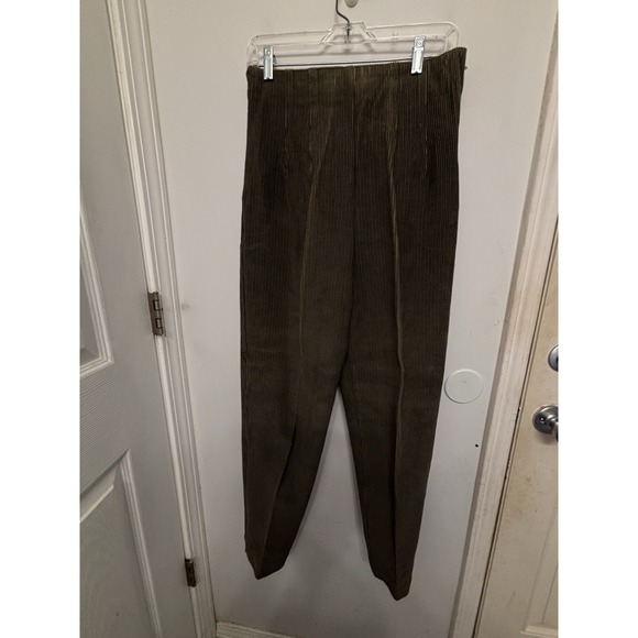 On The Brink OBR Pants - OBR Size Gray Wide Whale Corduroy High Waist Peg Leg Side Zip 29x29 Mom Pant